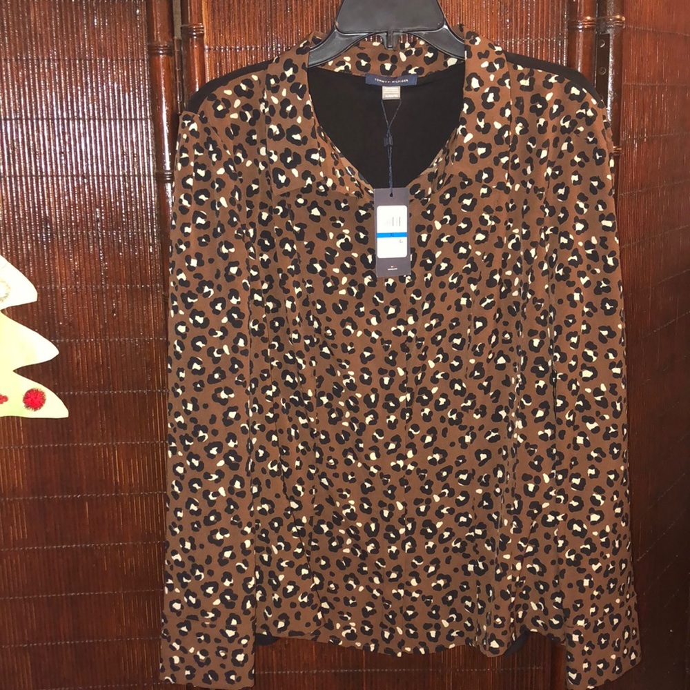 Leopard Print Tommy Hilfiger Blouse